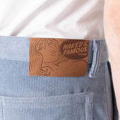 Pleated Trouser - Faded Corduroy Organic - Pale Indigo