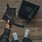 [S] Duke | Dark Olive Suede