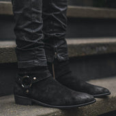 [S] Harness | Black Suede