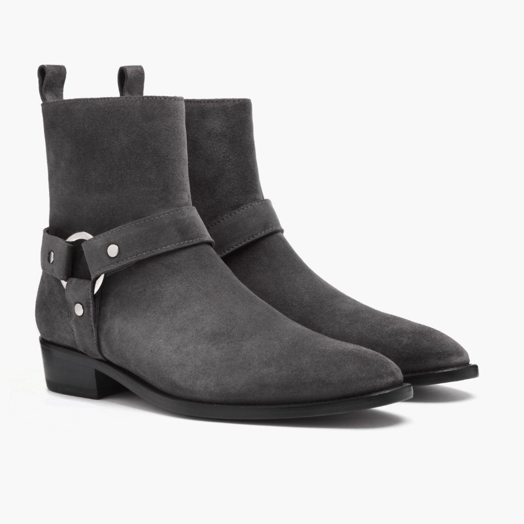 S Harness Grey Suede