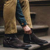 [S] Harness | Dark Brown Suede