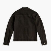 Racer Jacket | Dark Olive Suede