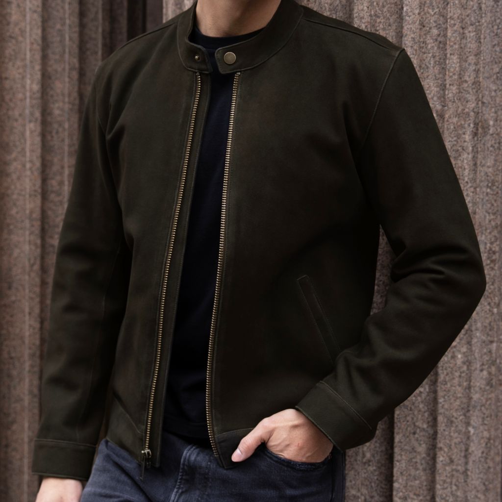 Racer Jacket Dark Suede