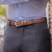 Men's Refined Leather Belt | Chestnut