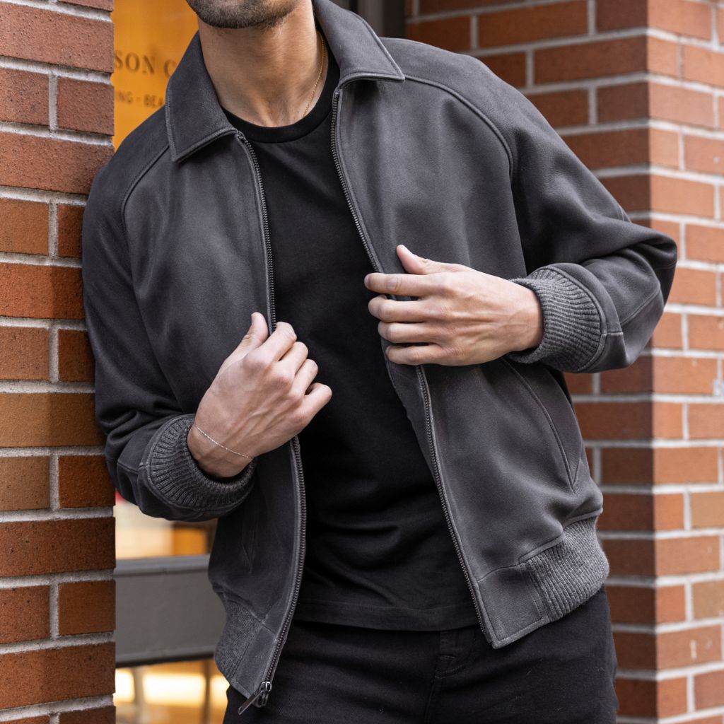 Major League Jacket Grey Textured