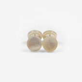 Mother Of Pearl Day Fabric Cufflinks Textured Surface