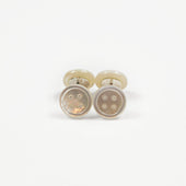 Mother Of Pearl Day Shape Cufflinks Button Design