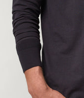 102 Loopwheeled Maco-Imit Long Sleeve Henley