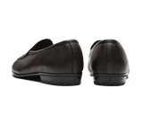 Sagan Rubber Loafers In Dark Brown Lunar Grain Calf With Rubber Sole