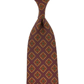 Copper Madder Silk Tie - Eggplant - Hand-Rolled