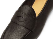 Sagan Rubber Ginkgo Loafers In Dark Brown Lunar Grain Calf