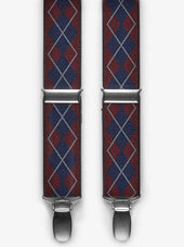Burgundy Suspenders Checked
