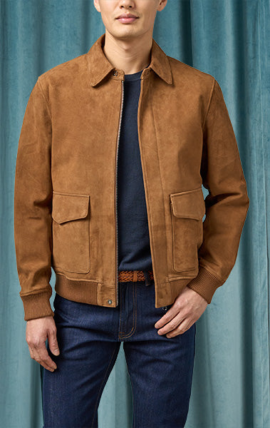 Whisky Brown Suede Jacket