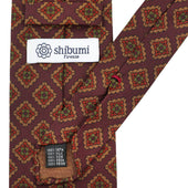 Madder Silk Tie Eggplant Hand Rolled