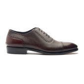 Huayra, Adelaide Oxford - Burgundy Pebble Grain | Hand Welted Contemporary Classics
