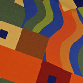 Geometrical Pattern Silk Neckerchief Multicolor 65 X 65cm
