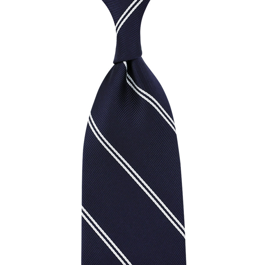 Double Bar Japanese Repp Stripe Silk Tie