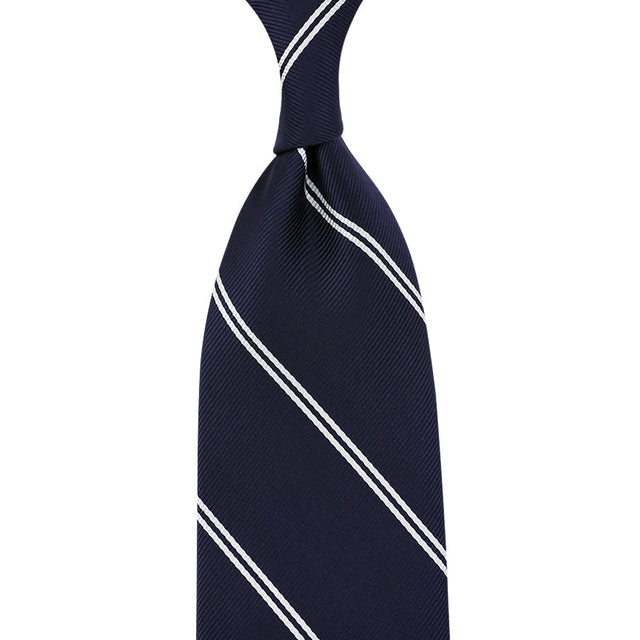 Double Bar Japanese Repp Stripe Silk Tie