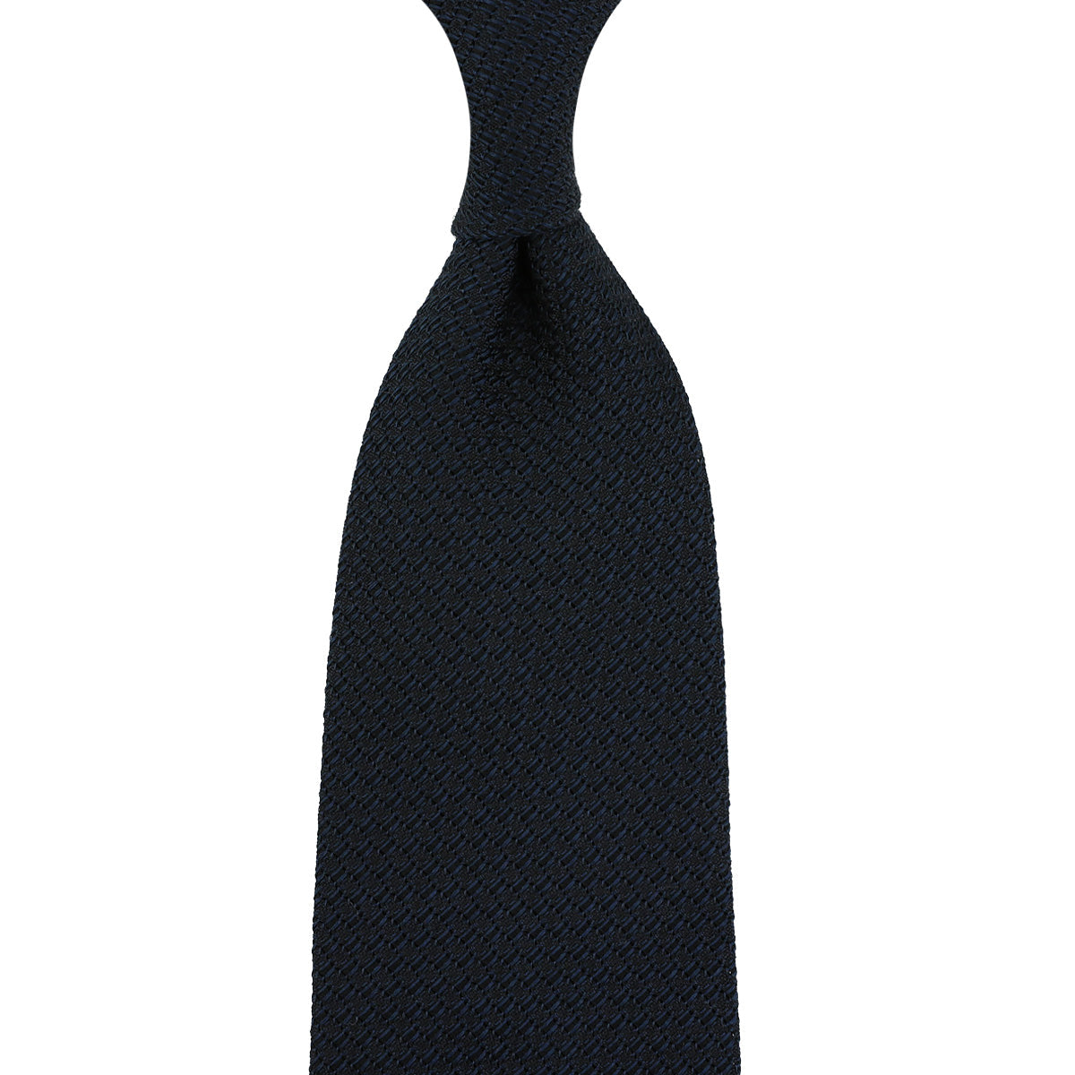Plain Cashmere Silk Grossa Grenadine Tie Midnight