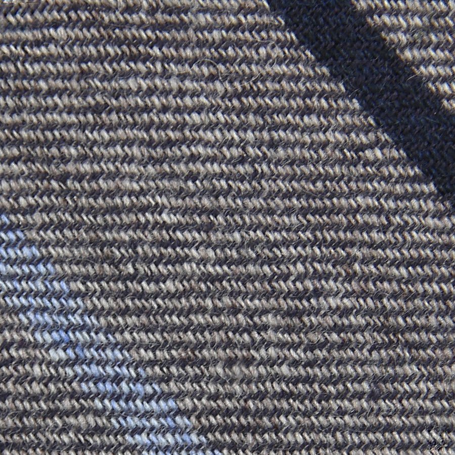 Striped Cashmere Bespoke Tie Grey