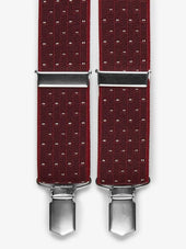 Burgundy Suspenders Dot