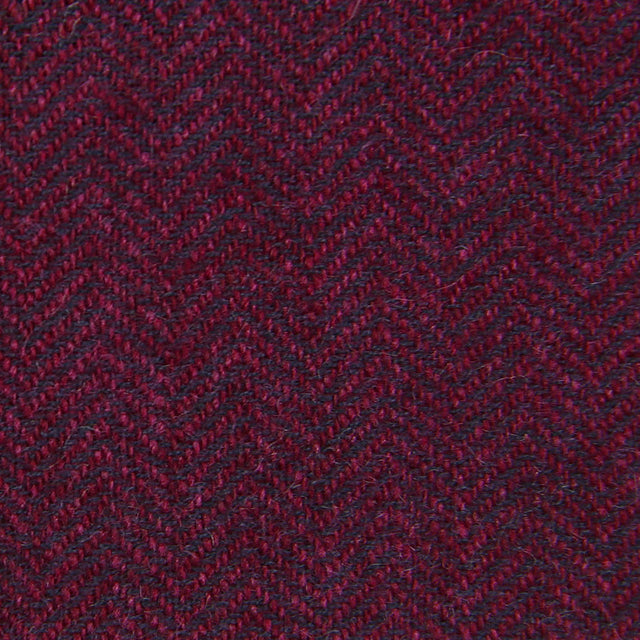 Herringbone Cashmere Bespoke Tie - Burgundy II