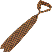 Madder Silk Tie Oatmeal Hand Rolled