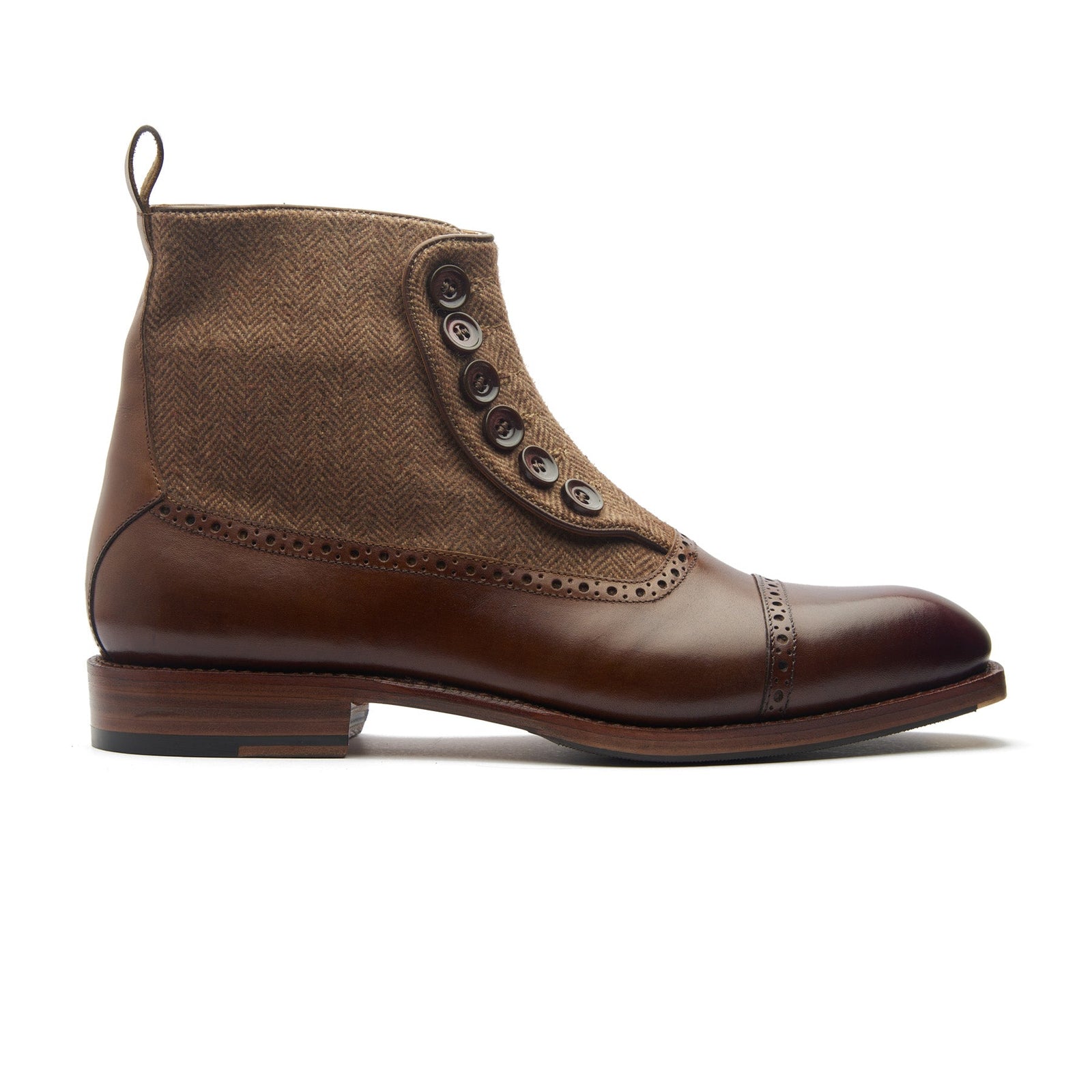Victor Button Boot Mid Hand Welted Classics Collection