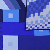 Geometrical Pattern Silk Neckerchief 65 X 65cm