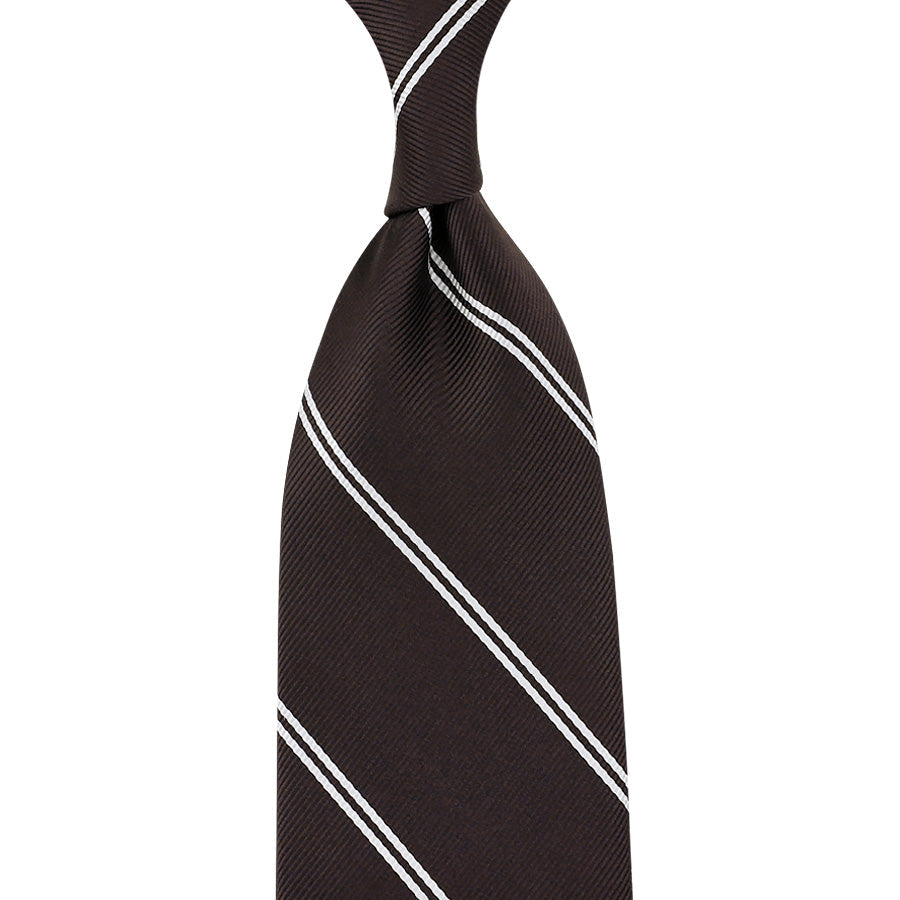 Japanese Double Bar Repp Stripe Silk Tie