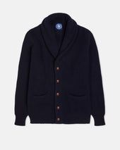 Made In Scotland Cashmere Shawl Collar Cardigan