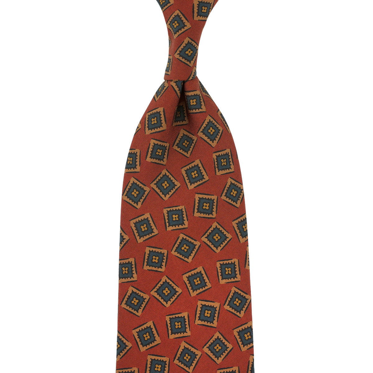 Madder Silk Tie Hand Rolled