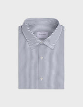 Chemise ajustée rayée vert