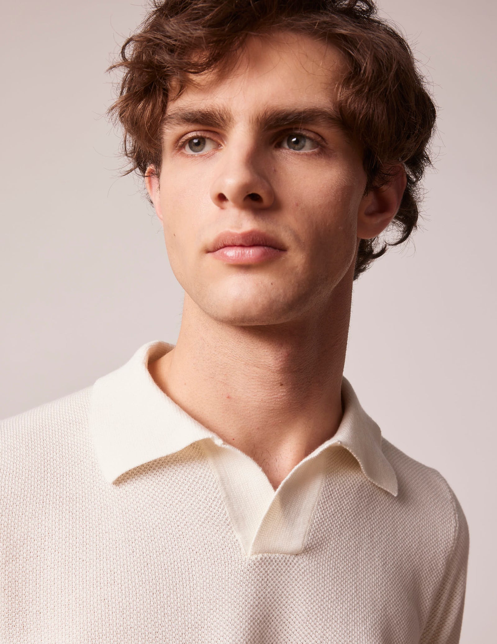 Polo Lilian En Coton Cru
