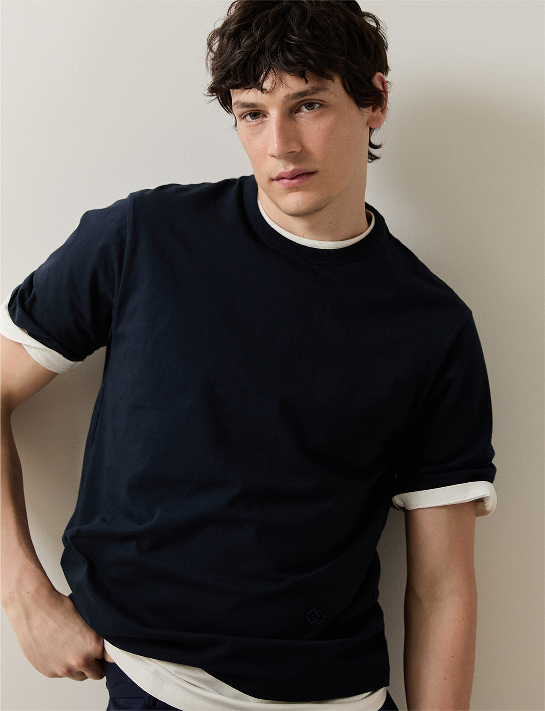 T Shirt Marcel En Coton Supima Marine