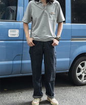 Raglan Sleeve Cotton-Piqué Polo Shirt - Gray