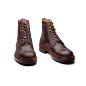Dixon Z Cap Toe Derby Boot Mahogany Shrunken Bison