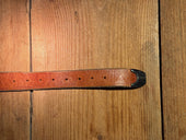 Cintura In Cuoio Marrone Con Fibbia Nera