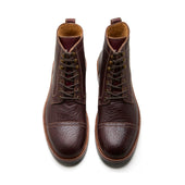 Dixon Z Cap Toe Derby Boot Mahogany Shrunken Bison