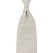 Grenadine / Garza Grossa Silk Tie - Cream - Self-Tipped