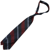 Repp Stripe Silk Tie Navy Burgundy