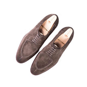 Five Eyelet Split Toe Derby In Dark Brown Milkchocolate Suede Leather