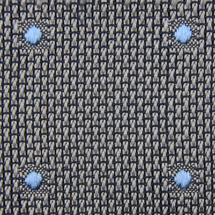 Dotted Grenadine Garza Fina Bespoke Tie Grey