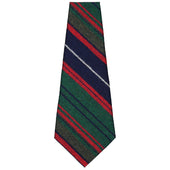 Vintage Striped Wool Bespoke Tie Forest
