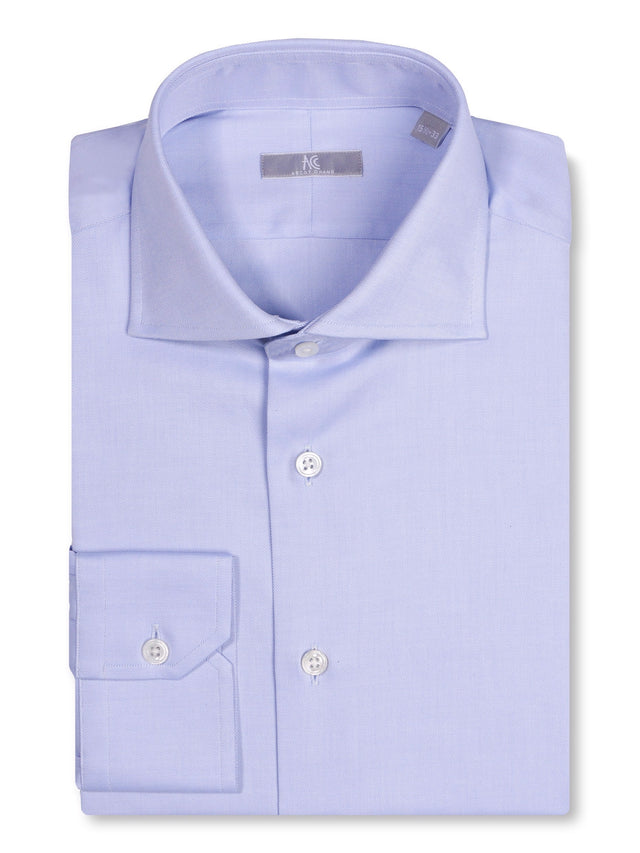 Sky Blue Micro Twill Shirt - Elgin Fit (Slim)