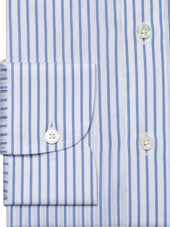 Blue Stripe Shirt with Herringbone Weave - Elgin Fit (SLIM)