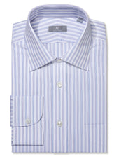 120s Purple and Blue Stripe Shirt - Elgin Fit (SLIM)