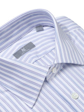 120s Purple and Blue Stripe Shirt - Elgin Fit (SLIM)