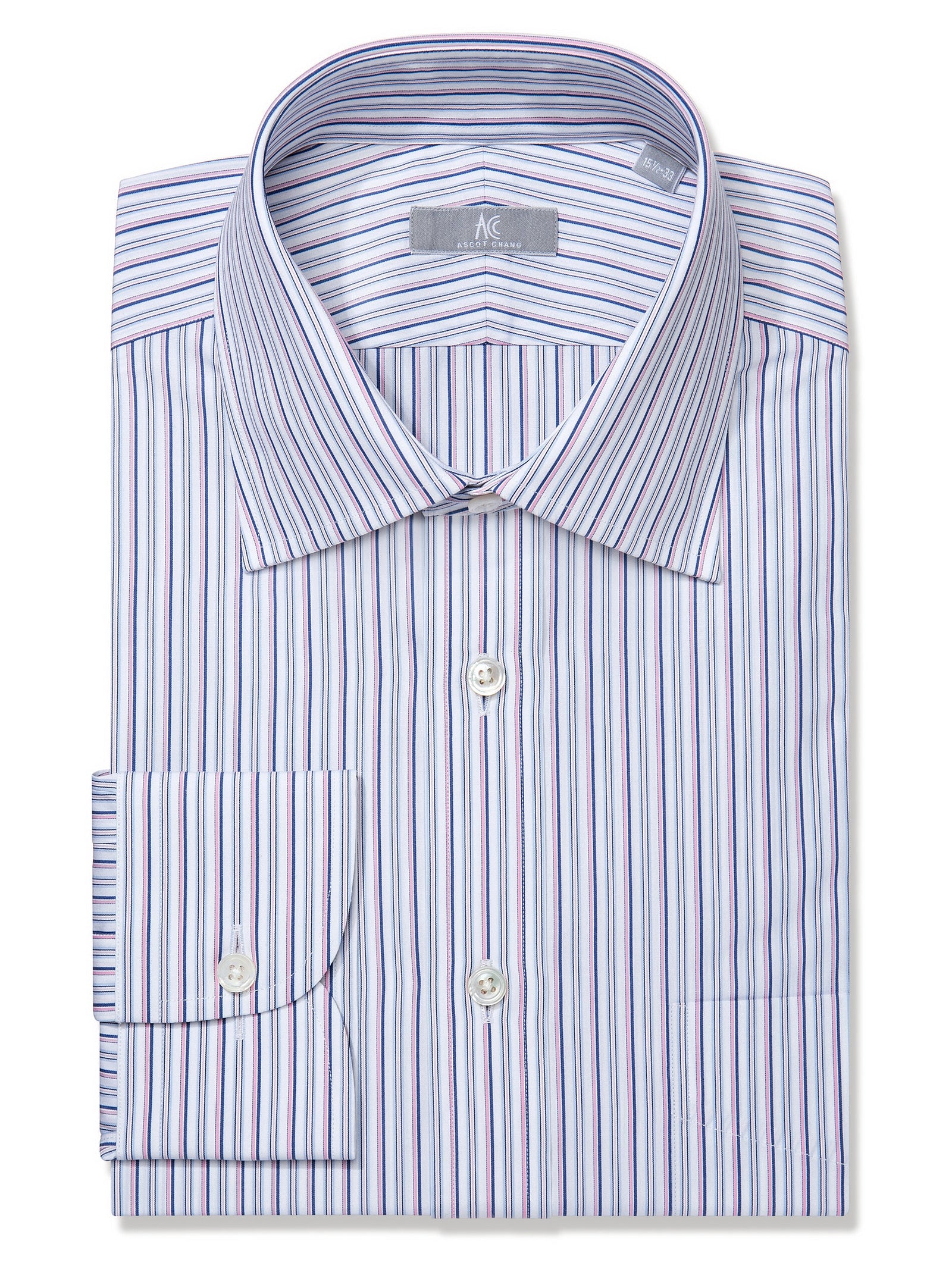 Pink and Blue Stripe Shirt - Elgin Fit (SLIM)