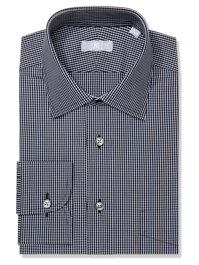 Black Check Shirt - Elgin Fit (SLIM)